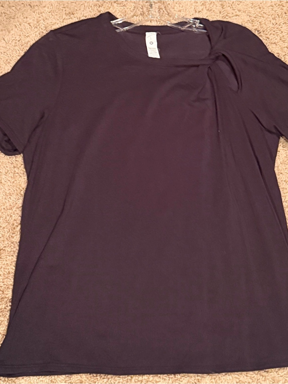 lululemon athletica Short Sleeve Cotton Twist-Neck Tee - Black